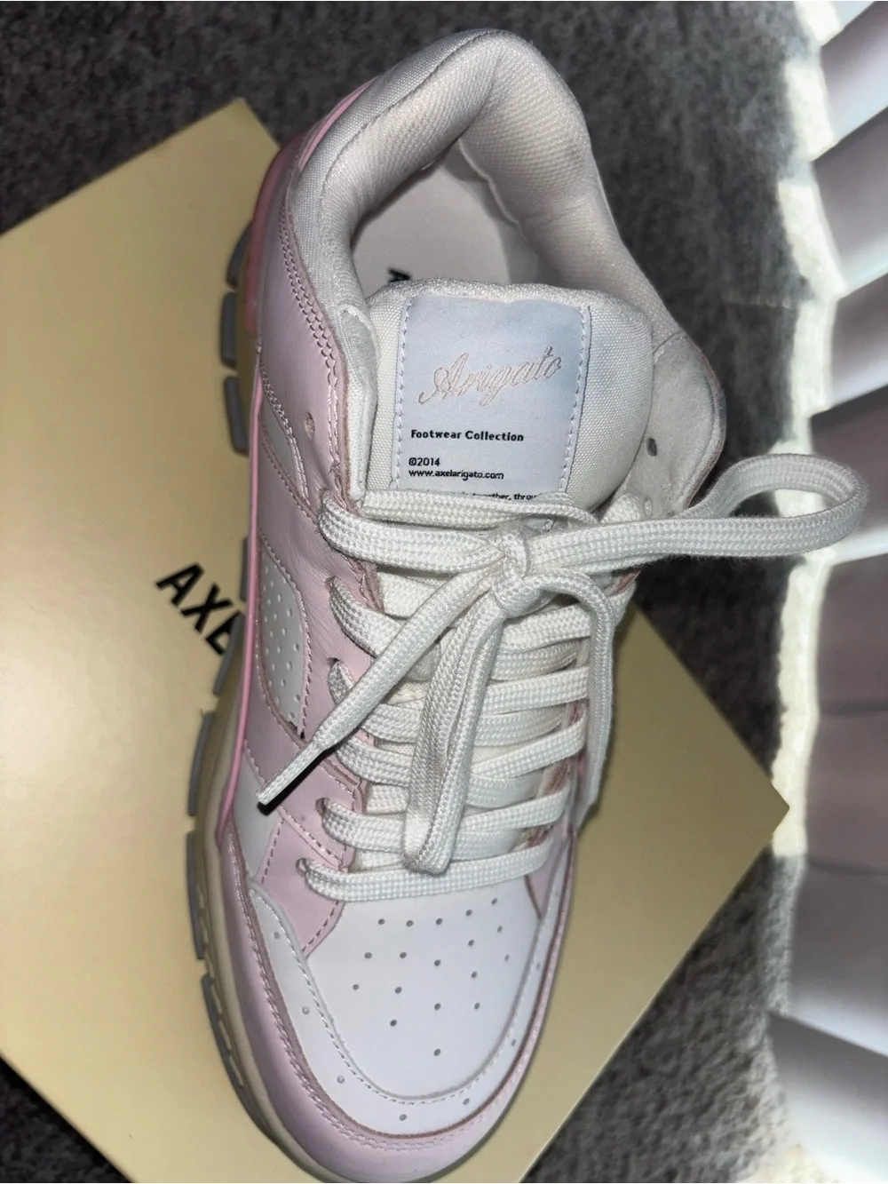 Axel Arigato Pink and White Chunky Low-Top Sneakers